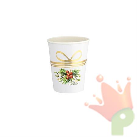 BICCHIERI 250 CC MERRY GOLD CHRISTMAS 8 PZ