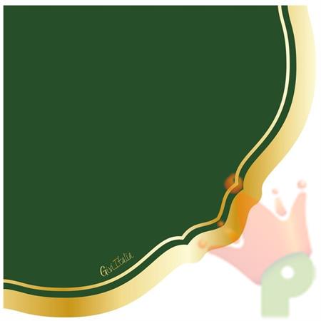TOVAGLIOLI LIBERTY VERDONE E ORO 33X33 CM 16 PZ