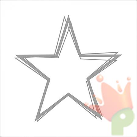 TOVAGLIOLI 33X33 STAR OUTLINE SILVER 20 PZ