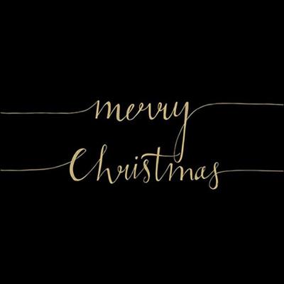TOVAGLIOLI 33X33 CHRISTMAS NOTE BLACK GOLD 20 PZ
