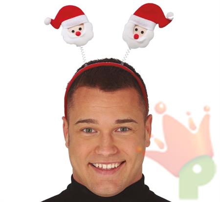CERCHIETTO CON MOLLA BABBO NATALE