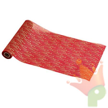 RUNNER ROSSO PUNTINATO ORO 30 CM X 3 MT