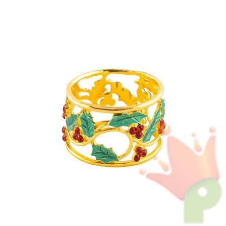 PORTATOVAGLIOLO AGRIFOGLIO ORO 5,8 CM