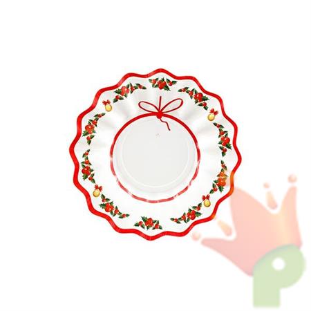 PIATTI IN CARTA BUON NATALE 10 PZ 15 CM