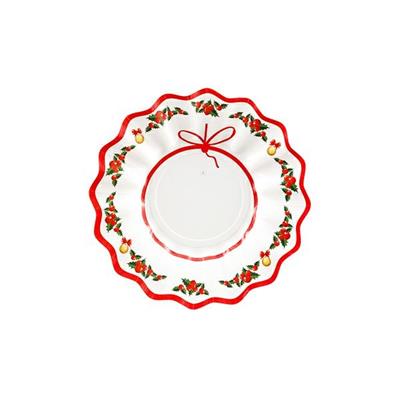 PIATTI IN CARTA BUON NATALE 10 PZ 15 CM