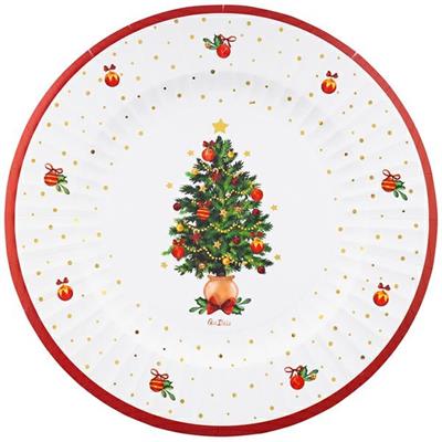 SOTTOPIATTI IN CARTA CHRISTMAS WISHES 33 CM 6 PZ