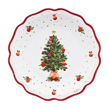 PIATTI IN CARTA CHRISTMAS WISHES 27 CM 8 PZ
