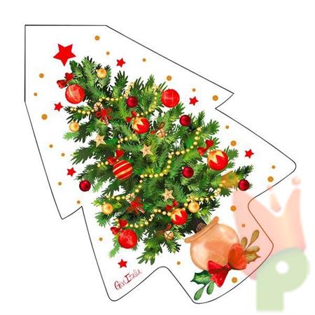 TOVAGLIOLI SAGOMATI CHRISTMAS WISHES 33X33 CM 16 PZ
