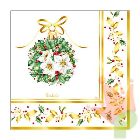 TOVAGLIOLI MAGIA DEL NATALE 16 PZ 33X33 CM