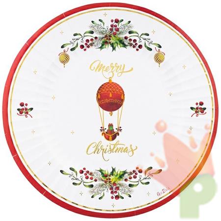 PIATTI IN CARTA CHRISTMAS IN THE AIR 33 CM 6 PZ