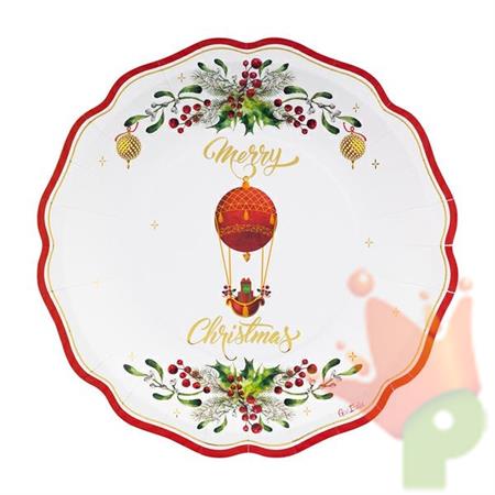 PIATTI IN CARTA CHRISTMAS IN THE AIR 27 CM 8 PZ