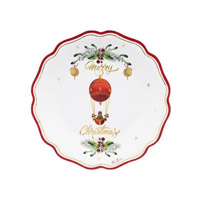 PIATTI IN CARTA CHRISTMAS IN THE AIR 21 CM 8 PZ