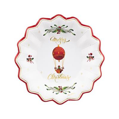 PIATTI FONDI CHRISTMAS IN THE AIR 24 CM 8 PZ