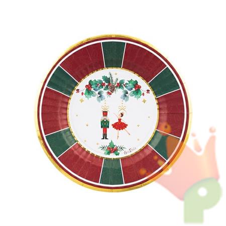 PIATTI IN CARTA LA FAVOLA DI NATALE 21 CM 8 PZ