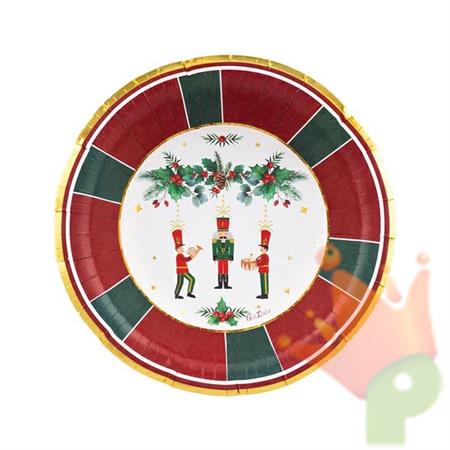 PIATTI FONDI IN CARTA LA FAVOLA DI NATALE 8 PZ 24 CM