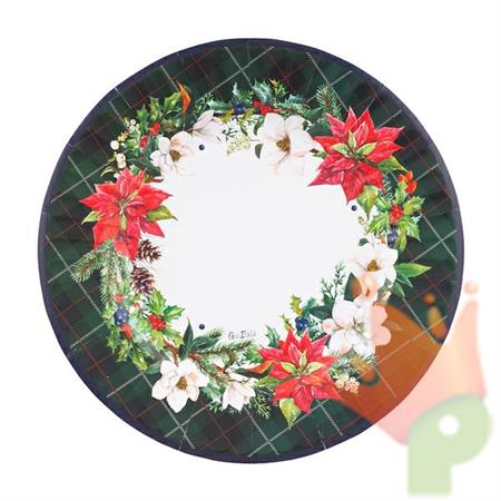 PIATTI IN CARTA CHRISTMAS TARTAN 8 PZ 27 CM