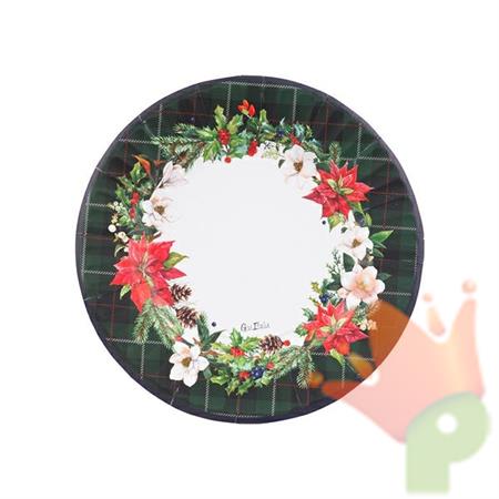 PIATTI IN CARTA CHRISTMAS TARTAN 21 CM 8 PZ