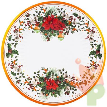 PIATTI NATALIZI IN CARTA JOIE DE NOEL 33 CM 6 PZ