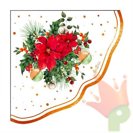 TOVAGLIOLI NATALIZI JOIE DE NOEL 33X33 CM 16 PZ
