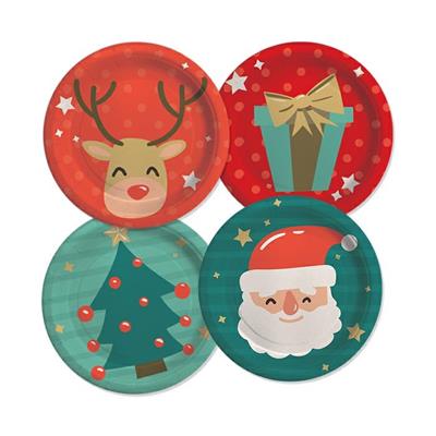 PIATTI FUNNY CHRISTMAS NATALIZI 18CM 8PZ
