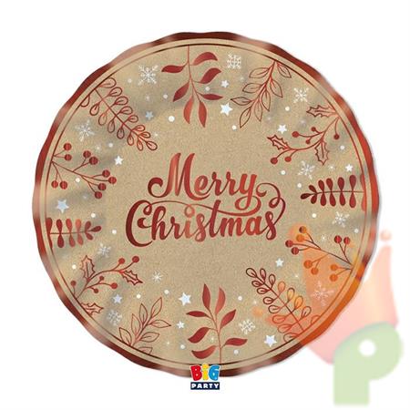 PIATTI NATALIZI KRAFT XMAS 30CM 6PZ