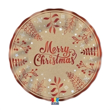 PIATTI NATALIZI KRAFT XMAS 30CM 6PZ