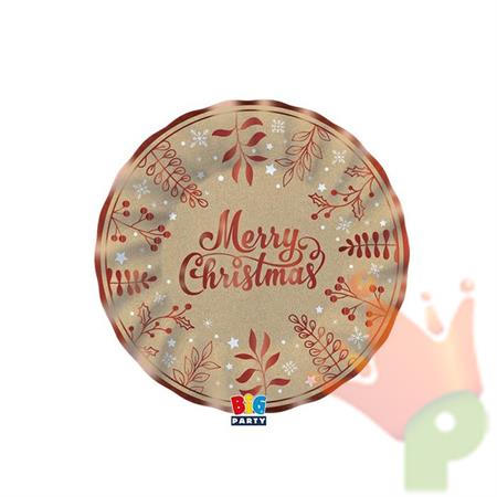 PIATTI NATALIZI KRAFT XMAS 20CM 6PZ