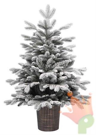 ALBERO DI NATALE INNEVATO 90 CM IN VASO FLORA