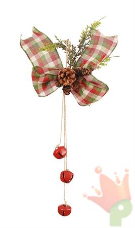 FIOCCO CON PIGNA E CAMPANELLI 30 CM