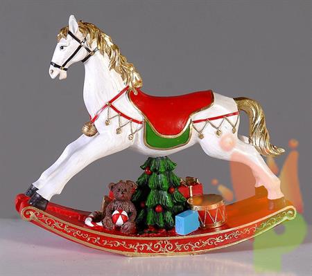 CAVALLO A DONDOLO NATALIZIO 25 CM