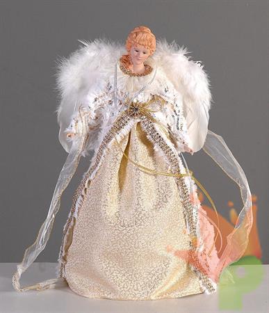 PUNTALE ALBERO PVC ANGELO ORO 41 CM