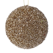 PALLINA DI NATALE CHAMPAGNE GLITTER 12 CM