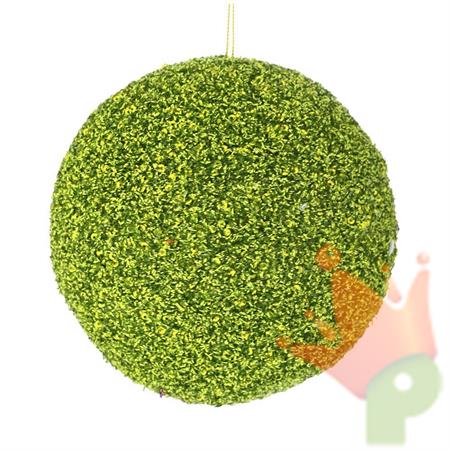 PALLINA DI NATALE VERDE MELA GLITTER 10 CM