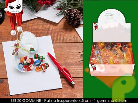 GOMMINE NATALIZIE SET 20 PZ 4,5 CM