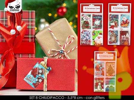 CHIUDIPACCO NATALIZIO SET 8 PZ 5,5X8 CM