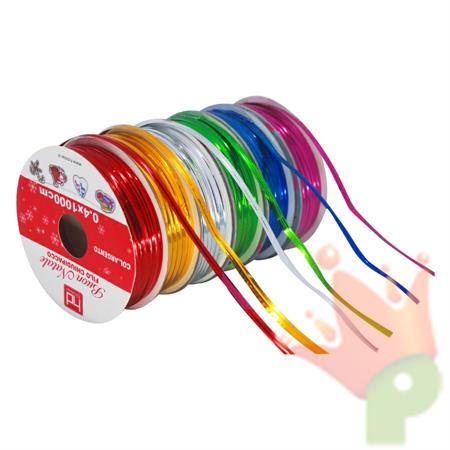 NATRO REGALO FILO METALLICO SLIM COLORE ASSORTITO 0,4X1000 CM