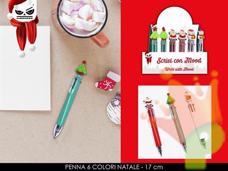 PENNA PERSONAGGI NATALIZI 6 COLORI ASSORTITA