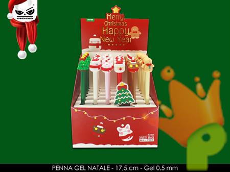 PENNA GEL NATALIZIA ASSORTITA 17,5 CM