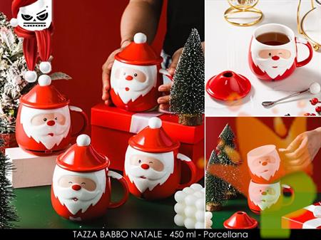 TAZZA BABBO NATALE IN PORCELLANA 450 ML