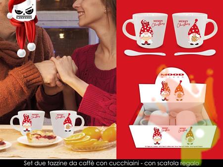 TAZZINE GNOMI NATALIZI CON CUCCHIAINO 2 PZ