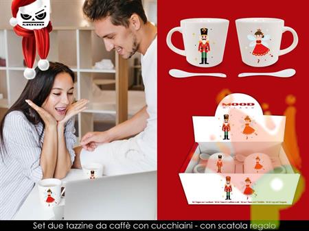 TAZZINE NATALIZIE BALLERINA SCHIACCIANOCI 2 PZ CON CUCCHIAINO