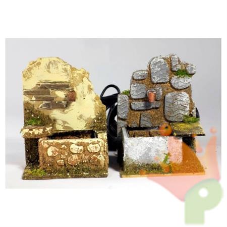FONTANA CON POMPA 13x10x11 CM ASSORTITA