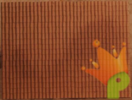 PANNELLO TETTO TEGOLE IN PLASTICA COLOR TERRACOTTA 35X25 CM