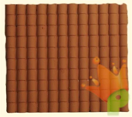 PANNELLO TETTO TEGOLE IN PLASTICA COLORE TERRACOTTA 35X25 CM