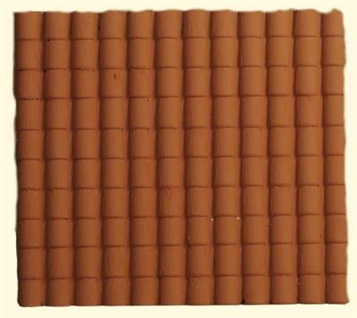 PANNELLO TETTO TEGOLE IN PLASTICA COLORE TERRACOTTA 35X25 CM