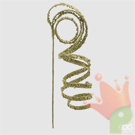 RAMO LIANA ONDULATO GLITTER VERDE CHIARO H.120
