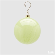 PALLINA DI NATALE VERDE CHIARO VETRO VORTEX 10 CM -EDG-