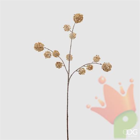 RAMO POMPOM PAILLETTES ORO H.80 CM
