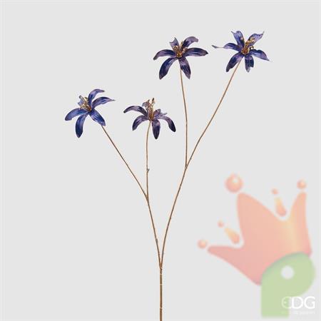 RAMETTO ORO GIGLIO BLU H.60 CM