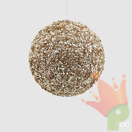 PALLINA DI NATALE PVC ROSA GOLD 15 CM - EDG -